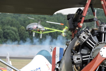 An engine, a machine gun and an airscrew of an old plane © E-lona