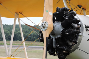 An engine and an airscrew of an old biplane © E-lona