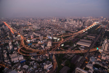 THAILAND BANGKOK CITY SKYLINE ROAD