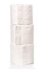 Roll Of Toilet Paper set Isolated On White Background