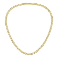 Gold necklace icon. Cartoon of gold necklace vector icon for web design isolated on white background