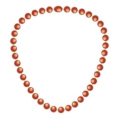 Brown gemstone necklace icon. Cartoon of brown gemstone necklace vector icon for web design isolated on white background