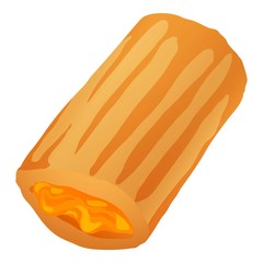 Orange jelly cookie icon. Cartoon of orange jelly cookie vector icon for web design isolated on white background