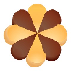 Flower biscuit icon. Cartoon of flower biscuit vector icon for web design isolated on white background
