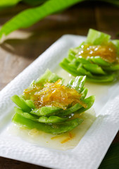 Delicious Chinese food, bitter gourd salad

