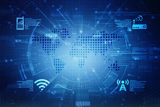 2d illustration WiFi symbol
