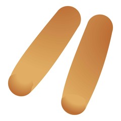 Cracker sticks icon. Cartoon of cracker sticks vector icon for web design isolated on white background