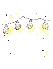Hand drawn light bulbs