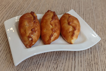 Hotcakes with potato, traditional English appetizer.