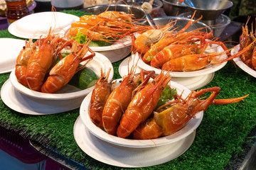 Prawns with close up view.