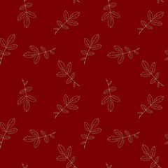 seamless vector pattern with leaves
