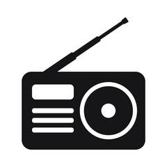 Retro radio vector icon