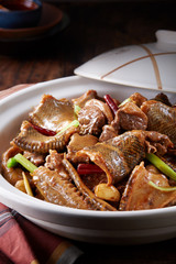 Delicious Chinese cuisine, snake meat pot
