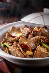 Delicious Chinese cuisine, snake meat pot
