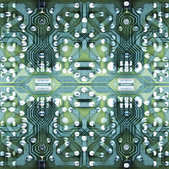 Abstract pattern with circuit board electronic elements.