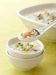 Delicious Chinese food, seafood porridge