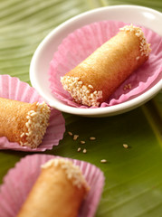 Delicious Chinese desserts, Fried Taro crisp



