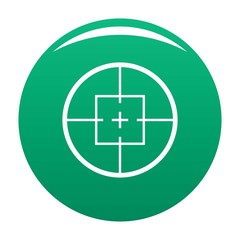 Aiming device icon. Simple illustration of aiming device vector icon for any design green
