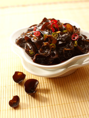 Delicious Chinese food, small fungus in cold dressing