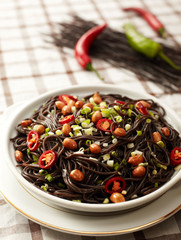 Delicious Chinese food, hot and sour jue root noodles