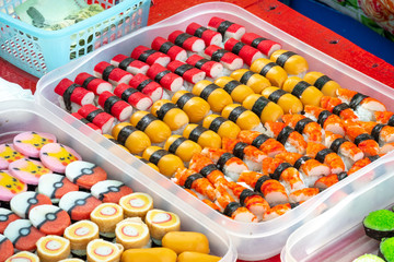 Fish ball with close up view.