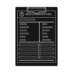 Vector design of form and document logo. Collection of form and mark stock symbol for web.