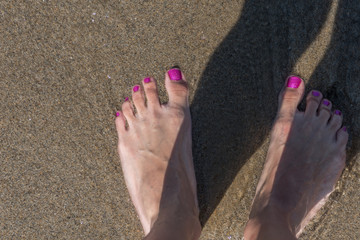 Feet on the sand