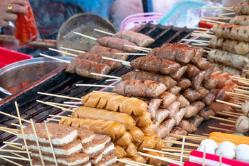Pork ball at street market.