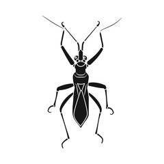 Isolated object of insect and fly sign. Collection of insect and element stock vector illustration.