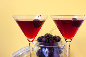 Red cherry cocktail