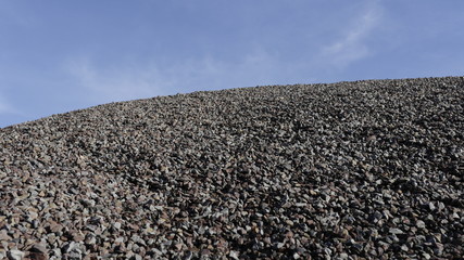 Granitsplitt Haufen