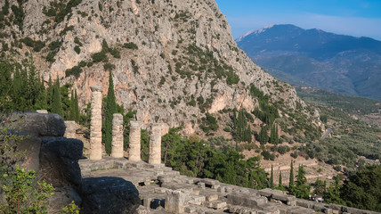 Fototapeta na wymiar Apollo Temple in Delphi