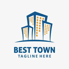 Town building logo design	