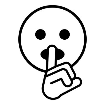 emoji with character shushing Shhh