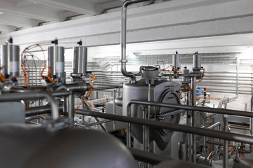 Modern industry equipment at factory manufacture background