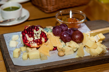 Different dishes on the holiday table