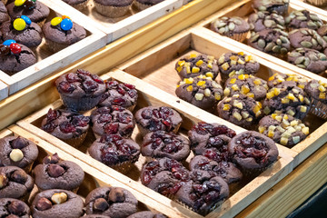 Brownies cake with close up view.