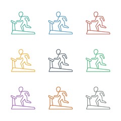 treadmill icon white background