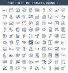 100 information icons