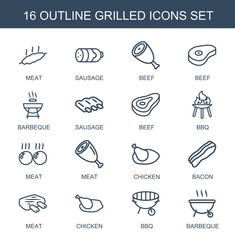 16 grilled icons