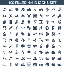 100 hand icons