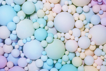 background of colored round foam balls