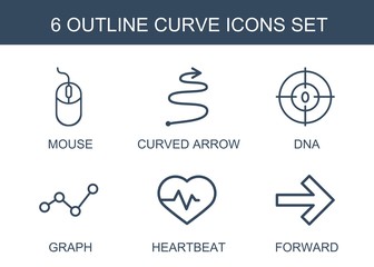 6 curve icons