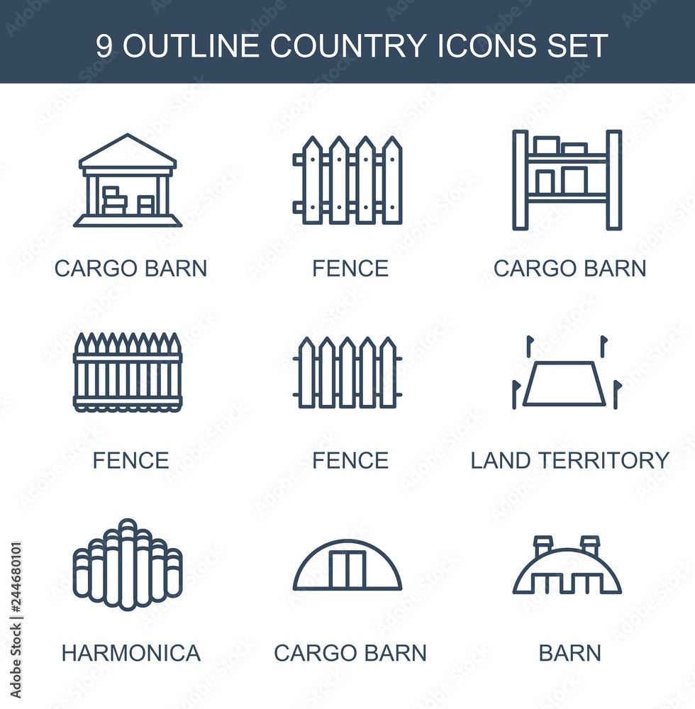 Canvas Prints country icons