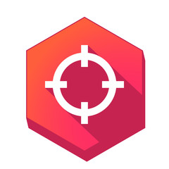 ikona z długim cieniem na tle sześcioboku  © vempireart