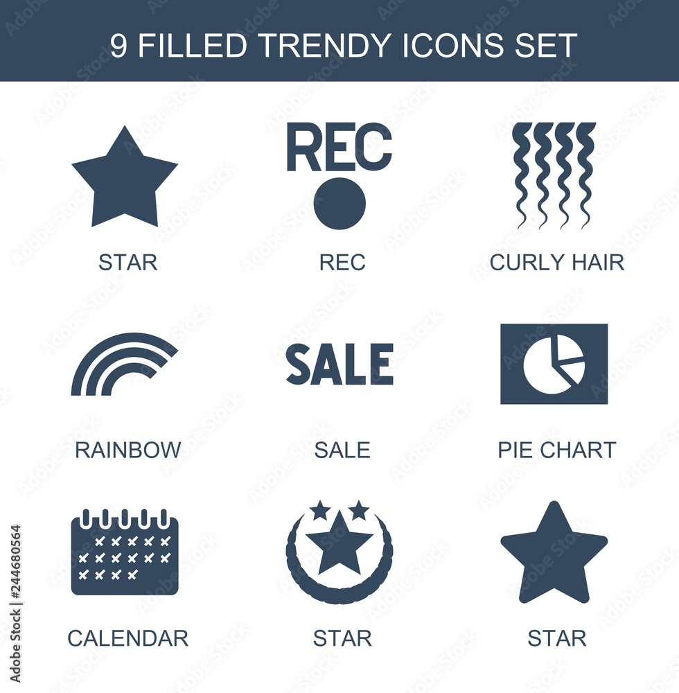 Poster 9 trendy icons