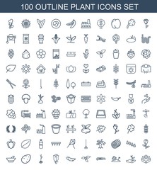 100 plant icons