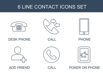 6 contact icons