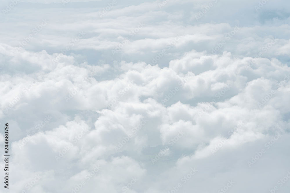 Wall mural white clouds ranges as background and texture