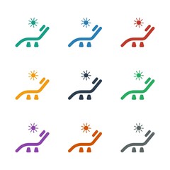 sunbed icon white background